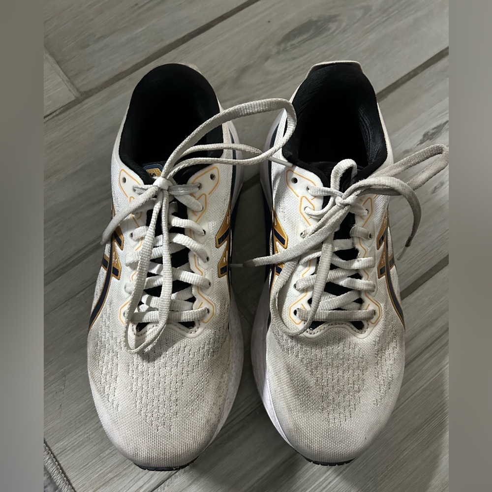 White and Black Athletic Shoes